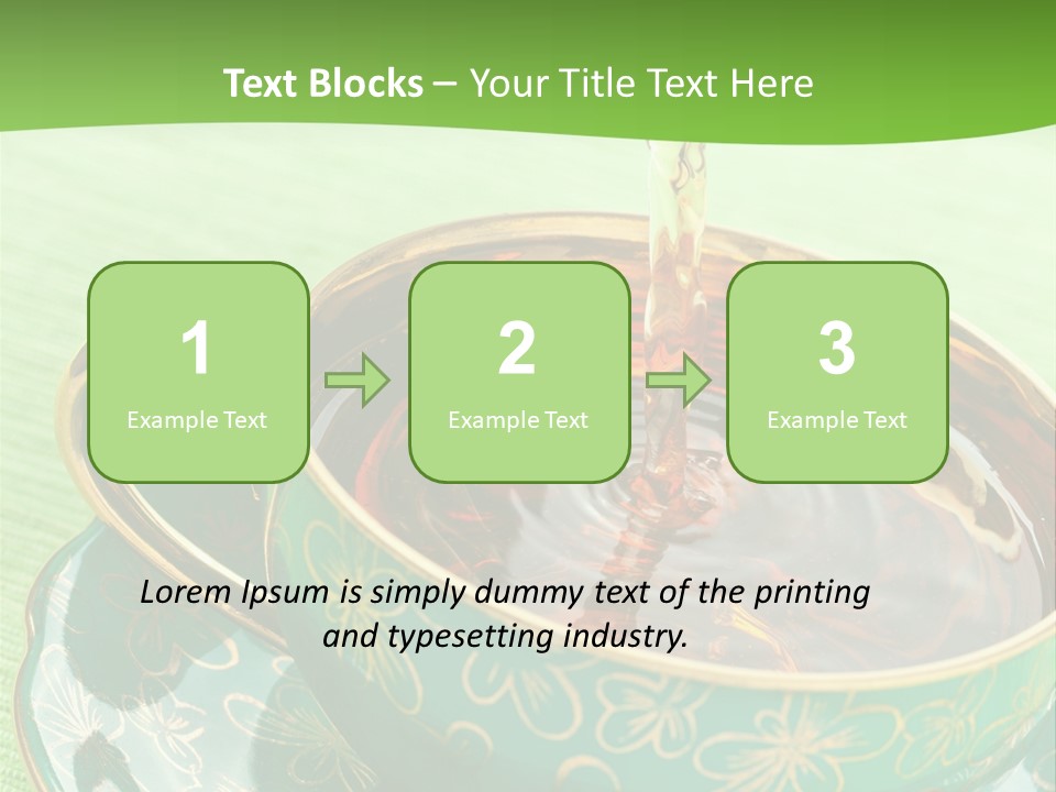 A Cup Of Tea Is Being Poured Into It PowerPoint Template
