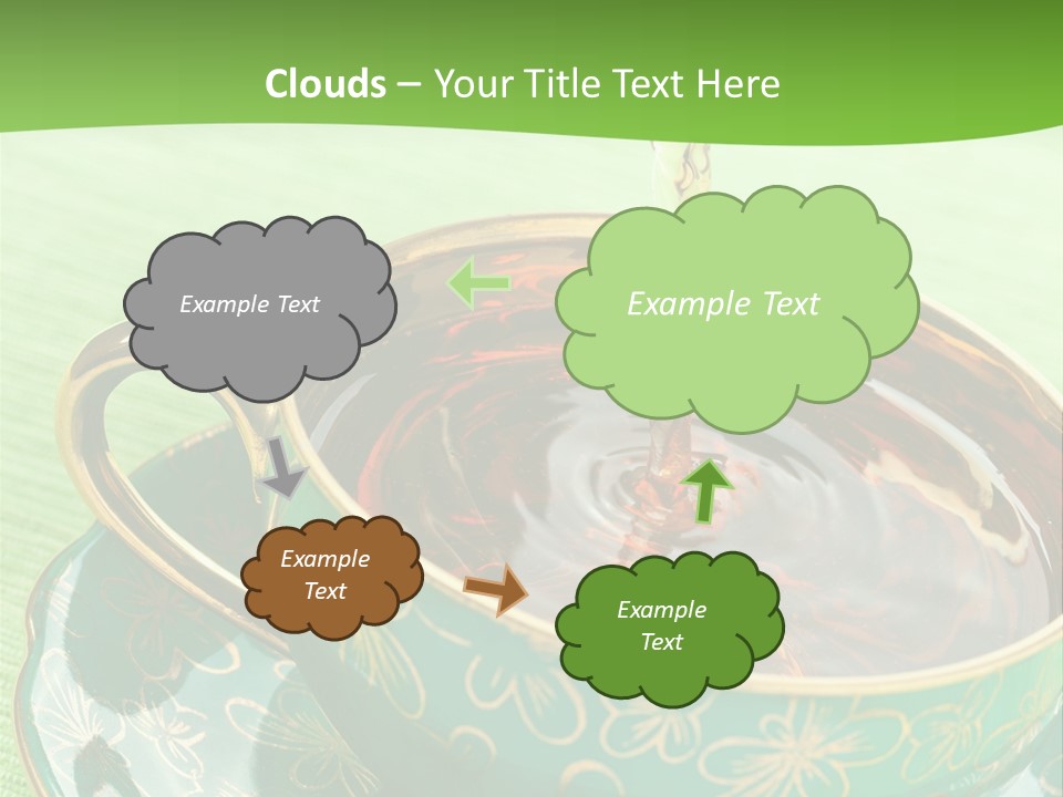 A Cup Of Tea Is Being Poured Into It PowerPoint Template