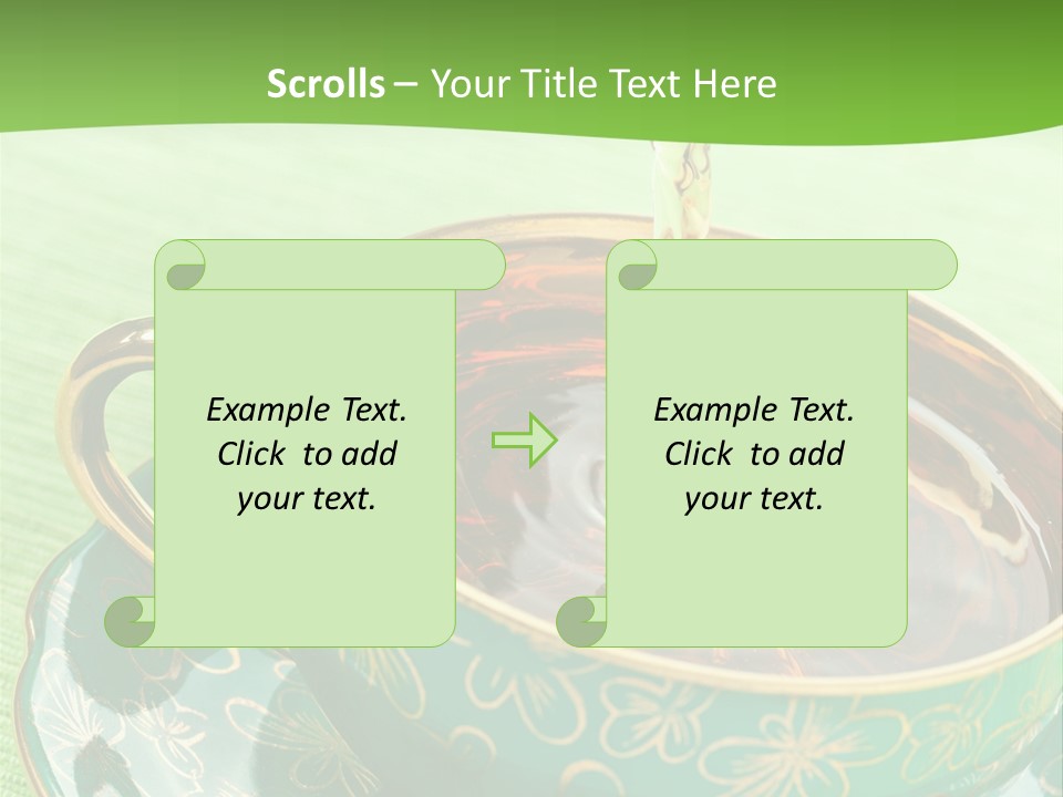A Cup Of Tea Is Being Poured Into It PowerPoint Template