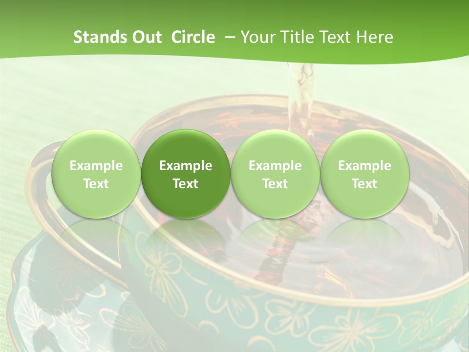 A Cup Of Tea Is Being Poured Into It PowerPoint Template