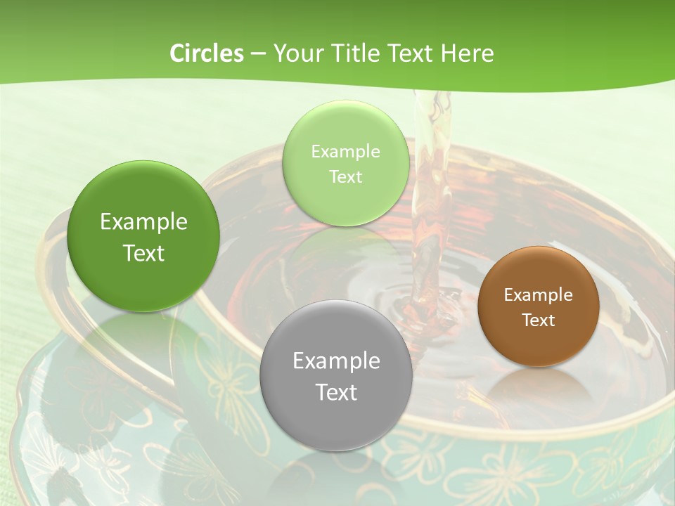 A Cup Of Tea Is Being Poured Into It PowerPoint Template