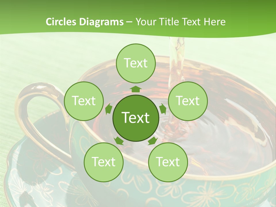 A Cup Of Tea Is Being Poured Into It PowerPoint Template