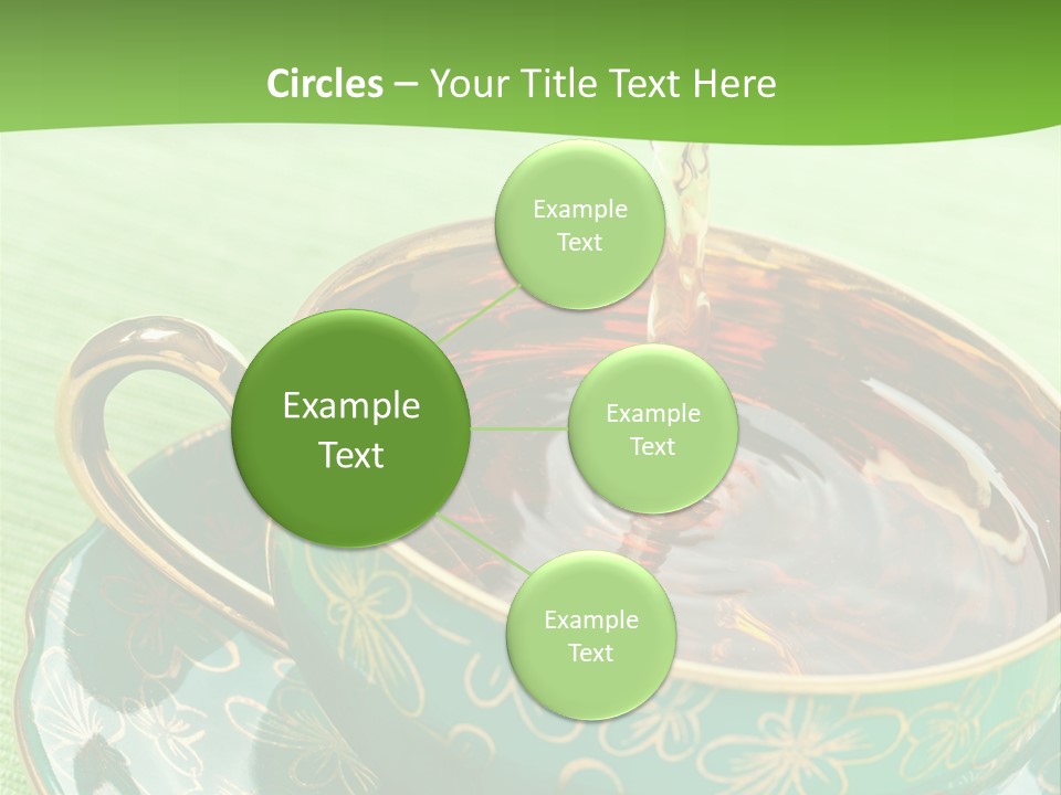 A Cup Of Tea Is Being Poured Into It PowerPoint Template