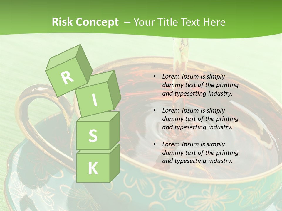 A Cup Of Tea Is Being Poured Into It PowerPoint Template