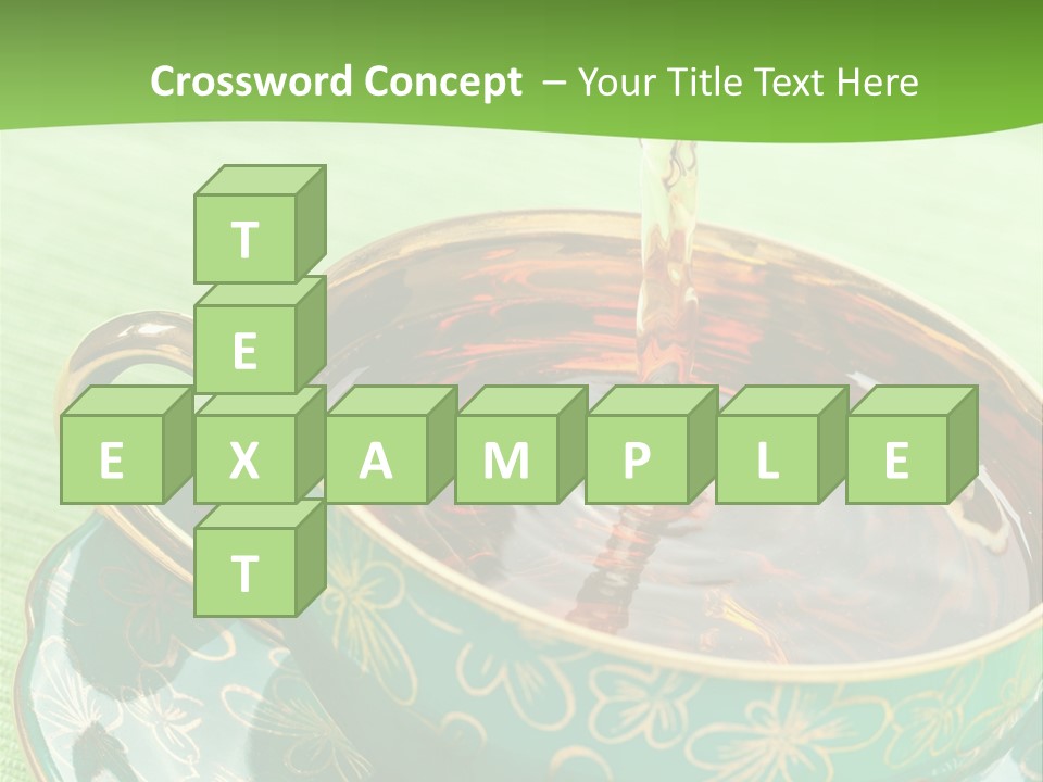 A Cup Of Tea Is Being Poured Into It PowerPoint Template