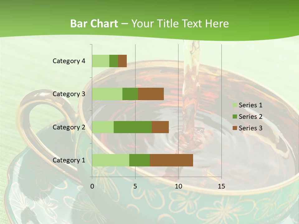 A Cup Of Tea Is Being Poured Into It PowerPoint Template