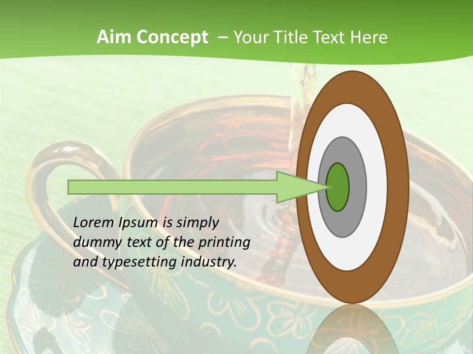 A Cup Of Tea Is Being Poured Into It PowerPoint Template