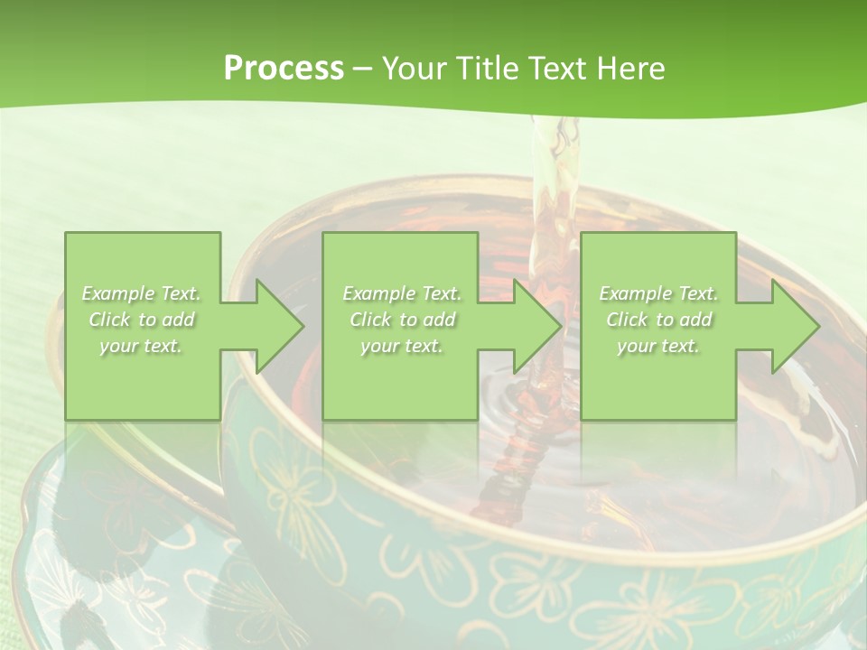 A Cup Of Tea Is Being Poured Into It PowerPoint Template