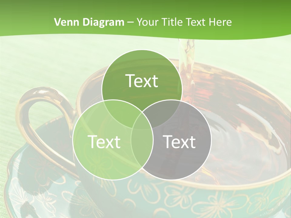 A Cup Of Tea Is Being Poured Into It PowerPoint Template