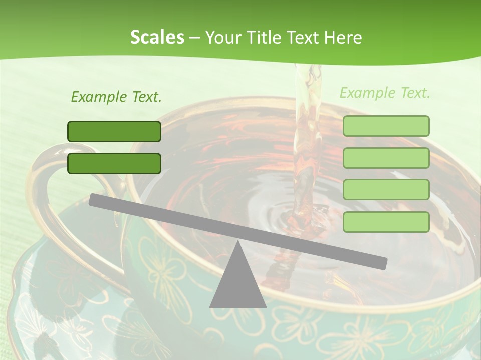 A Cup Of Tea Is Being Poured Into It PowerPoint Template
