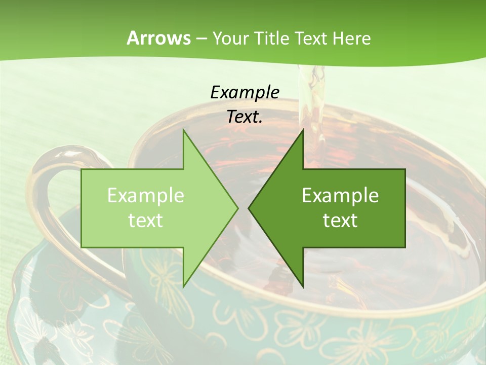 A Cup Of Tea Is Being Poured Into It PowerPoint Template