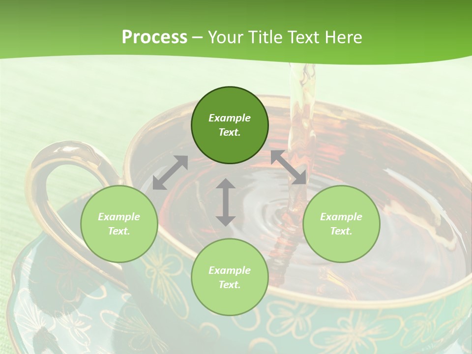 A Cup Of Tea Is Being Poured Into It PowerPoint Template