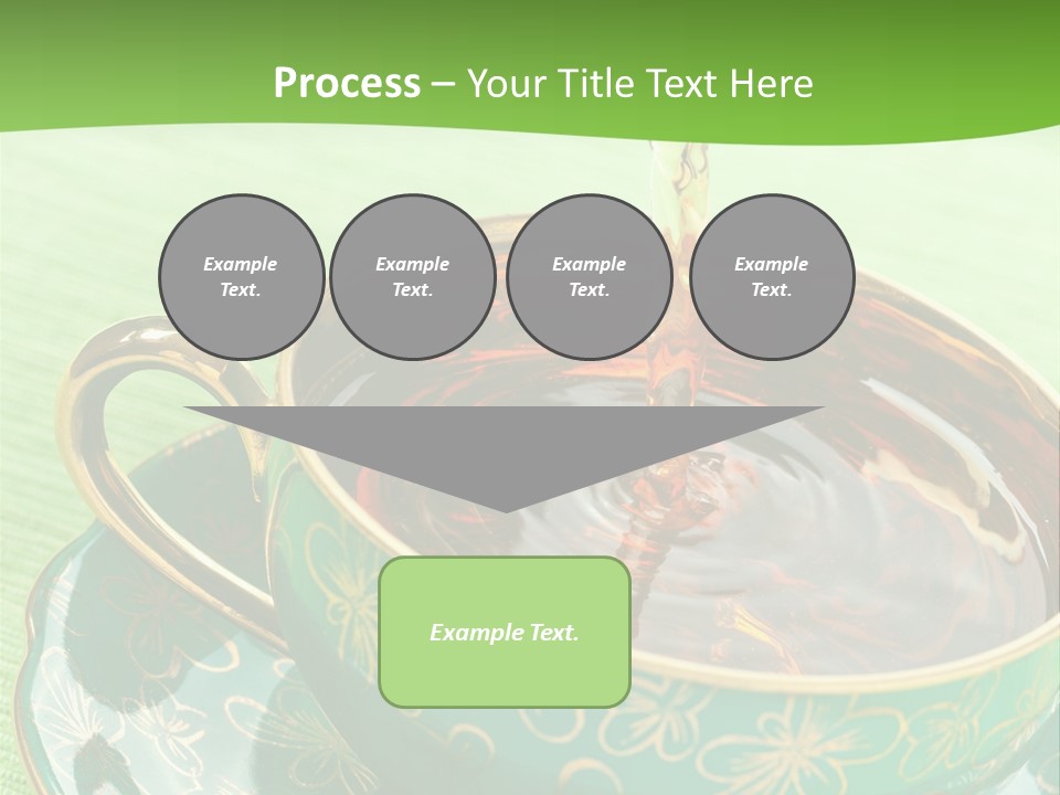 A Cup Of Tea Is Being Poured Into It PowerPoint Template