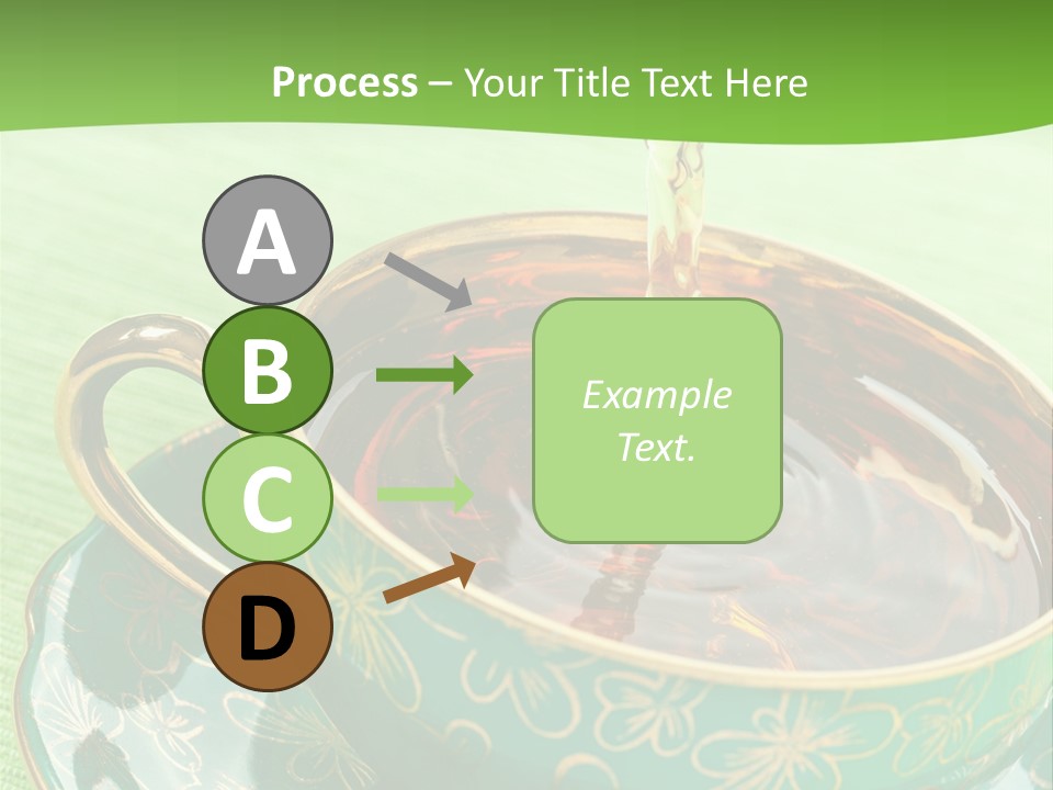 A Cup Of Tea Is Being Poured Into It PowerPoint Template