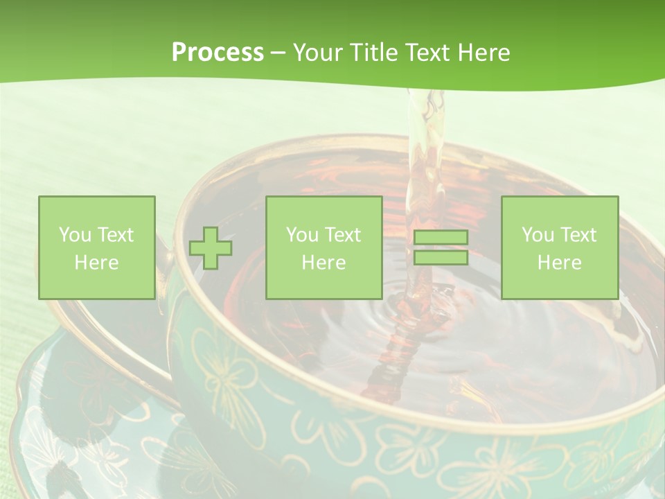 A Cup Of Tea Is Being Poured Into It PowerPoint Template