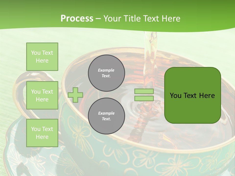 A Cup Of Tea Is Being Poured Into It PowerPoint Template