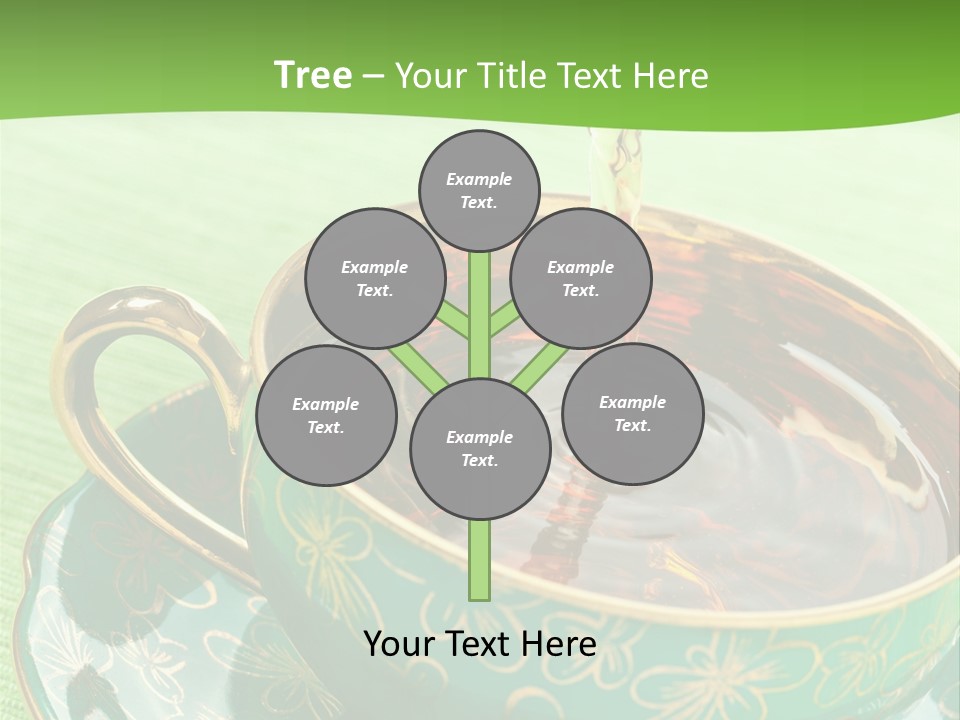 A Cup Of Tea Is Being Poured Into It PowerPoint Template