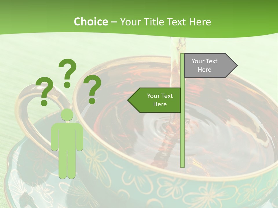 A Cup Of Tea Is Being Poured Into It PowerPoint Template