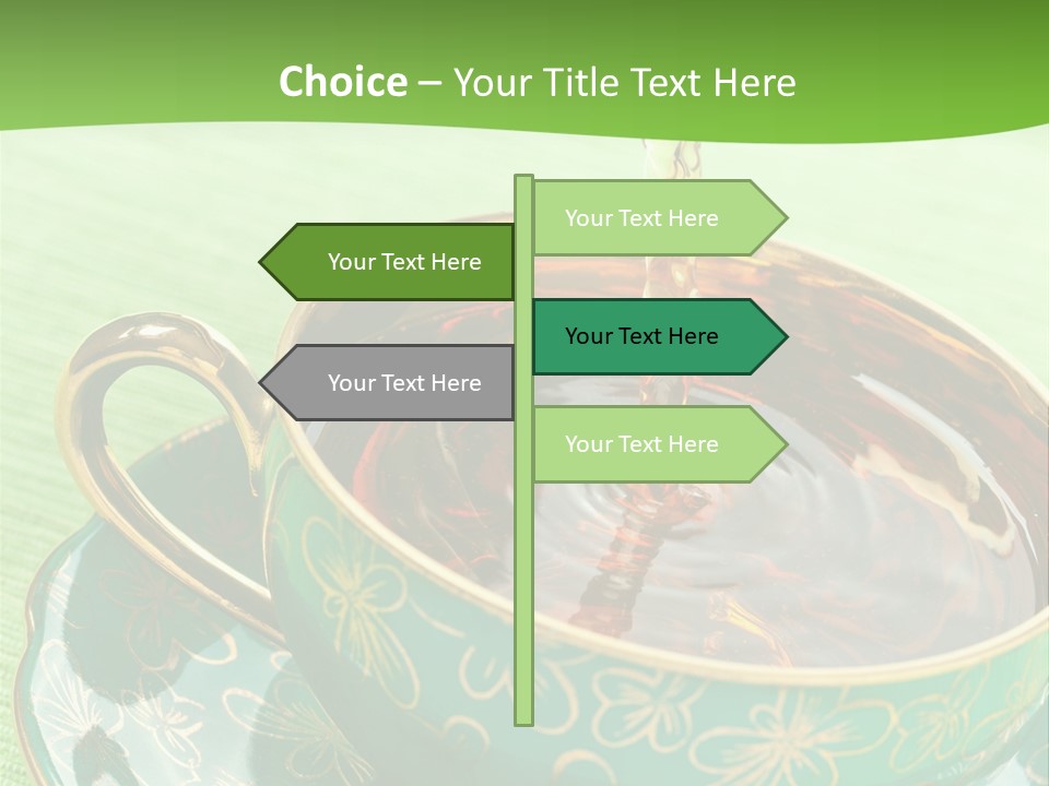 A Cup Of Tea Is Being Poured Into It PowerPoint Template