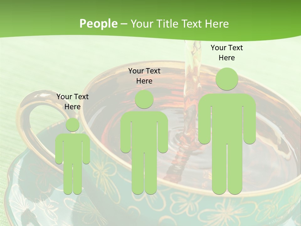 A Cup Of Tea Is Being Poured Into It PowerPoint Template