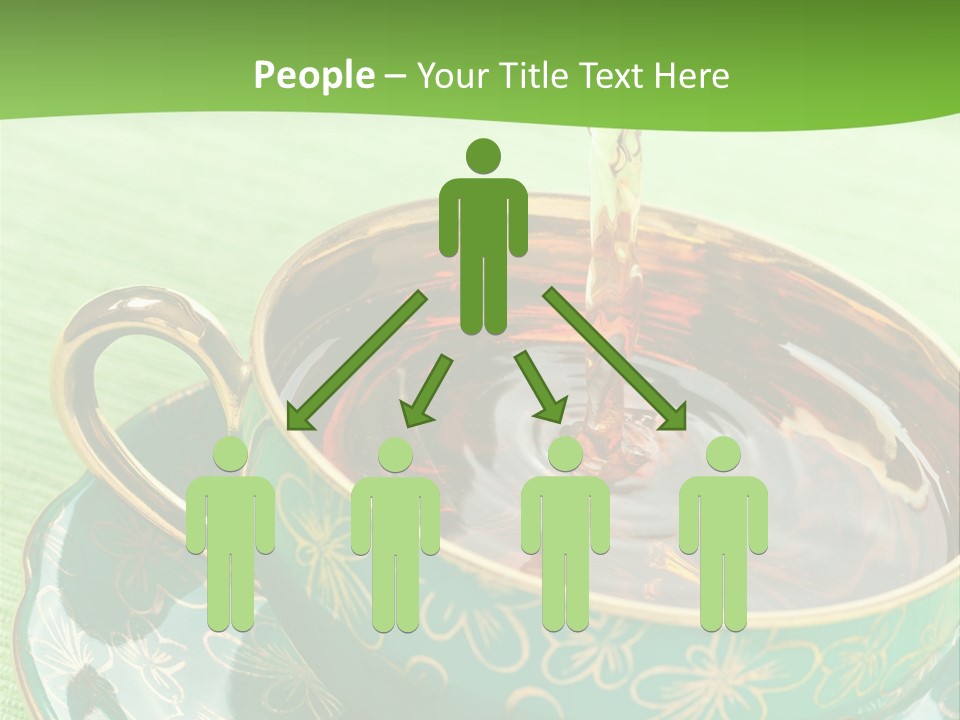 A Cup Of Tea Is Being Poured Into It PowerPoint Template