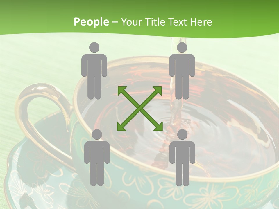 A Cup Of Tea Is Being Poured Into It PowerPoint Template