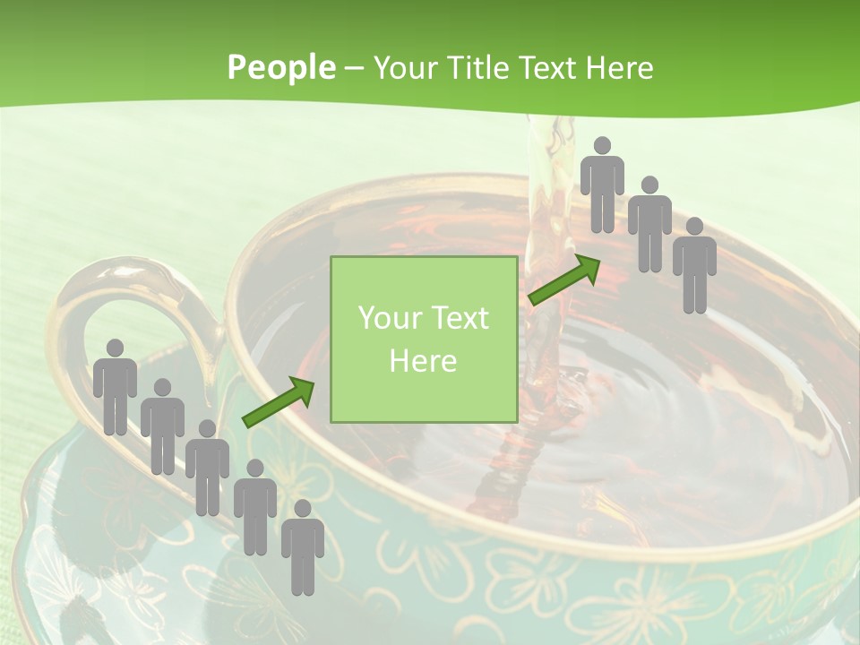 A Cup Of Tea Is Being Poured Into It PowerPoint Template