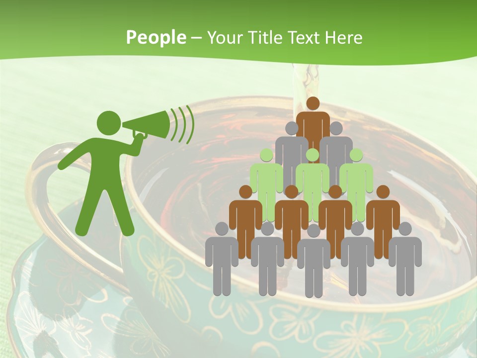 A Cup Of Tea Is Being Poured Into It PowerPoint Template