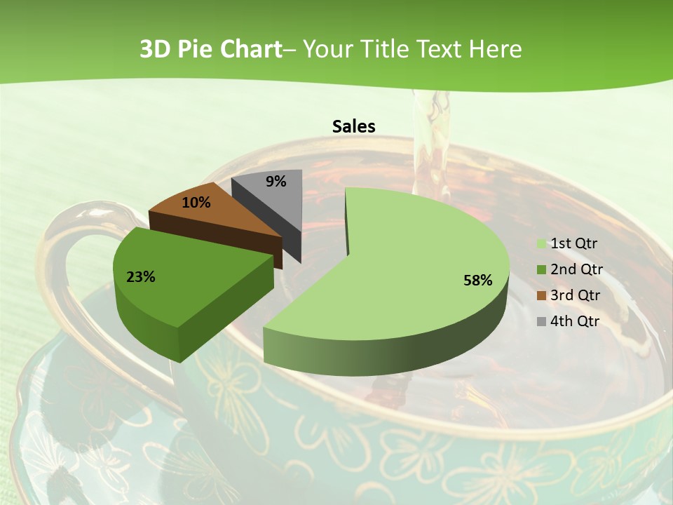 A Cup Of Tea Is Being Poured Into It PowerPoint Template