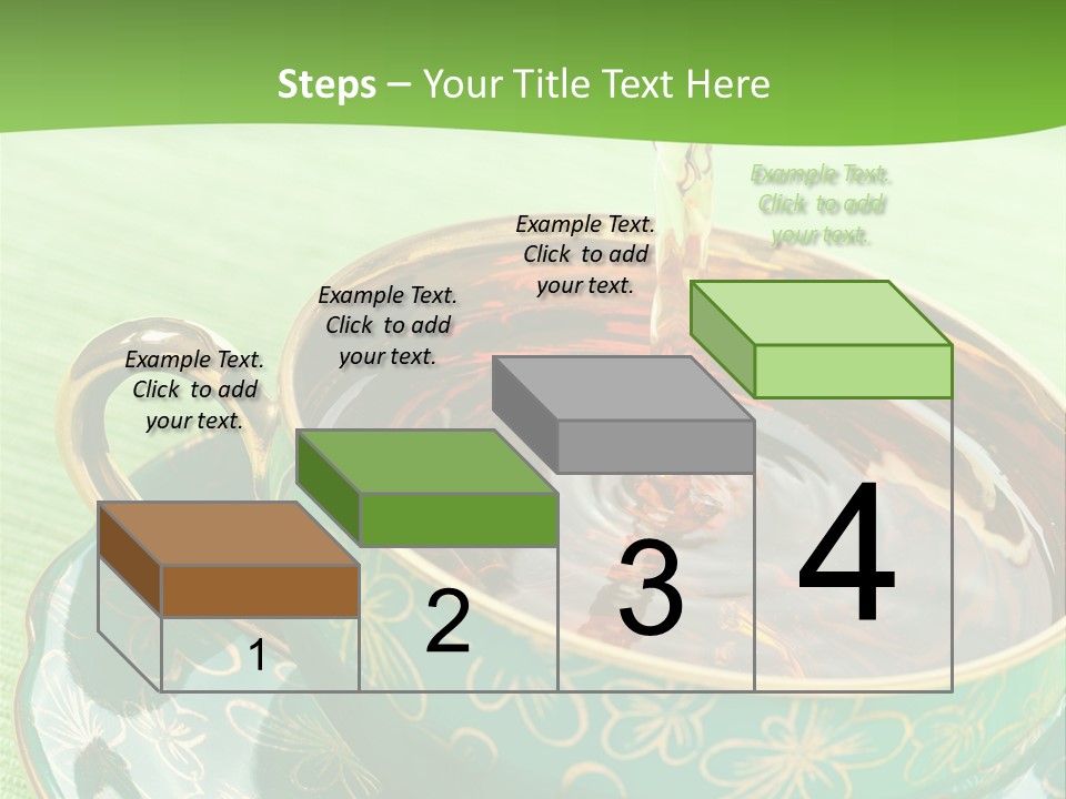 A Cup Of Tea Is Being Poured Into It PowerPoint Template