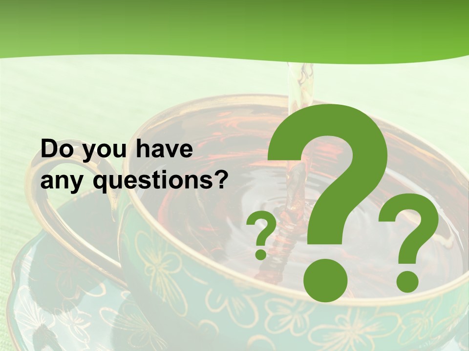 A Cup Of Tea Is Being Poured Into It PowerPoint Template