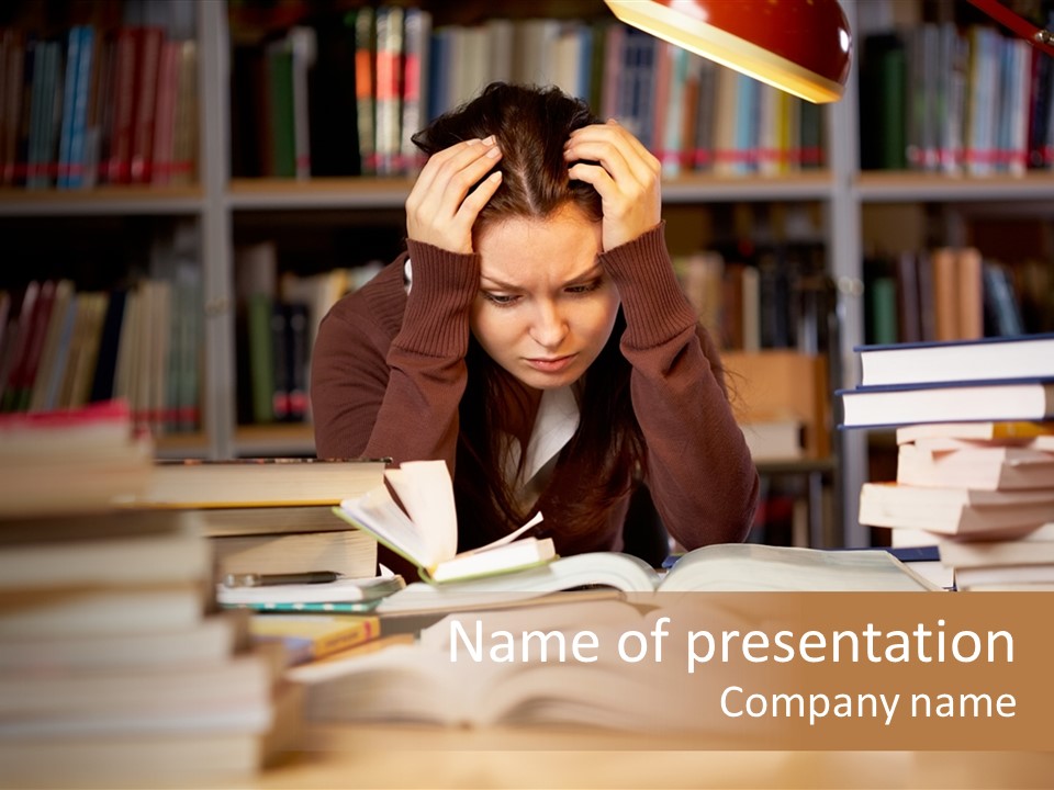 Adult Stress Person PowerPoint Template