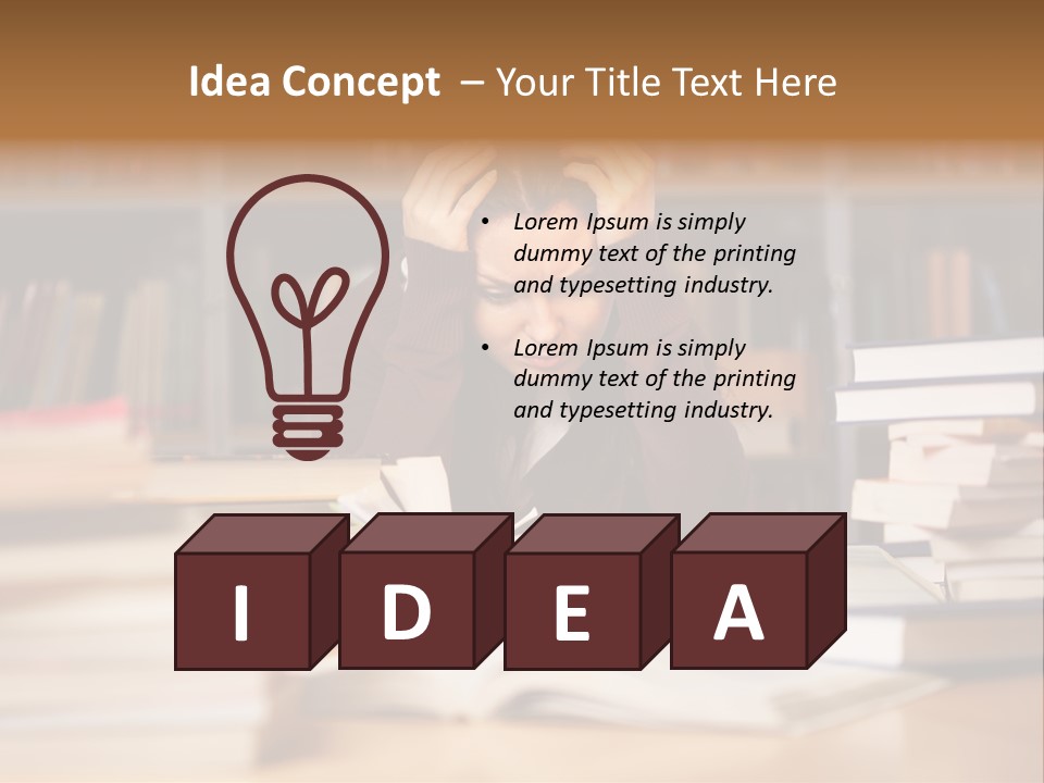 Adult Stress Person PowerPoint Template