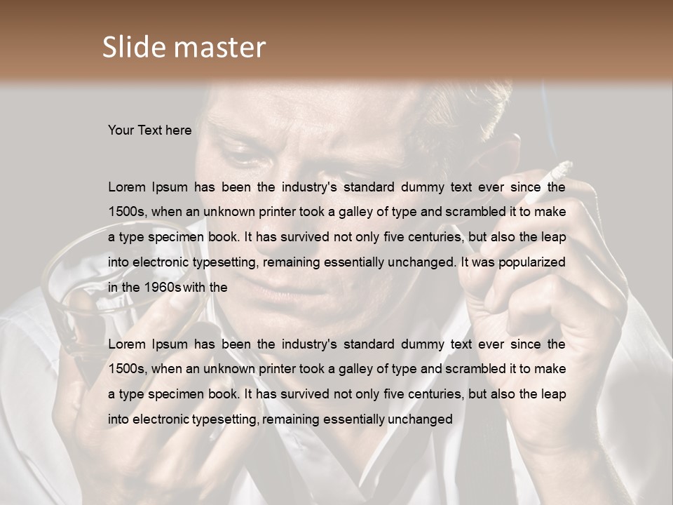 Style Sad Guy PowerPoint Template