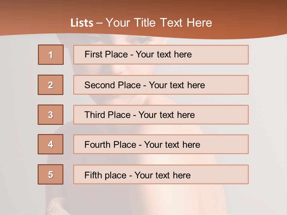 Adult Tan Female PowerPoint Template