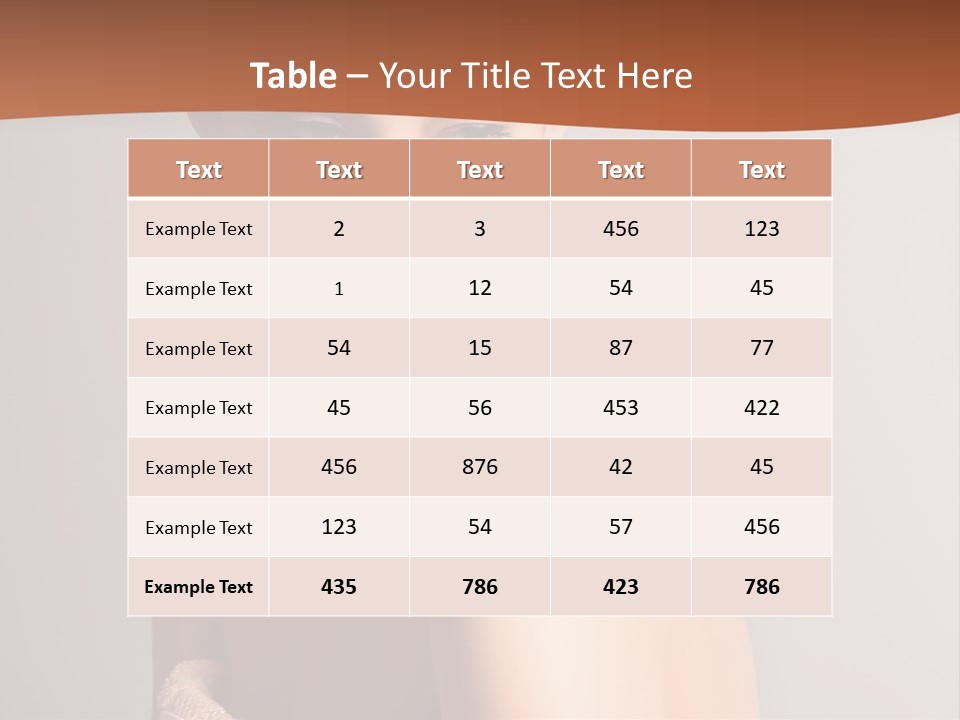 Adult Tan Female PowerPoint Template