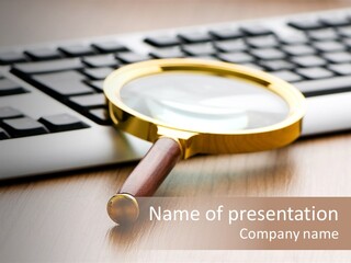 Glass Inspector Magnifier PowerPoint Template