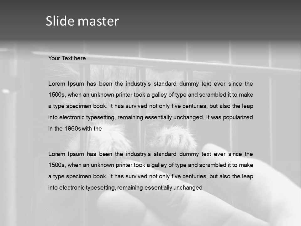 Fingers Alone Pet PowerPoint Template