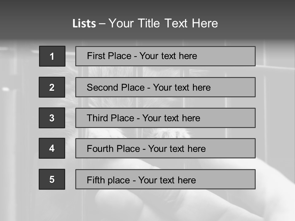 Fingers Alone Pet PowerPoint Template