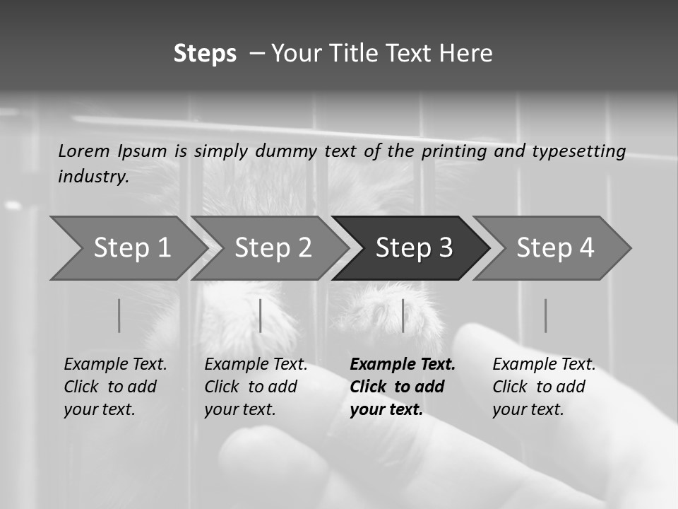 Fingers Alone Pet PowerPoint Template