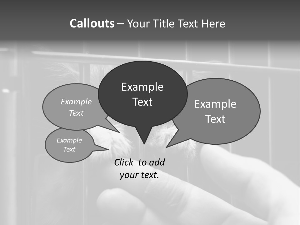 Fingers Alone Pet PowerPoint Template