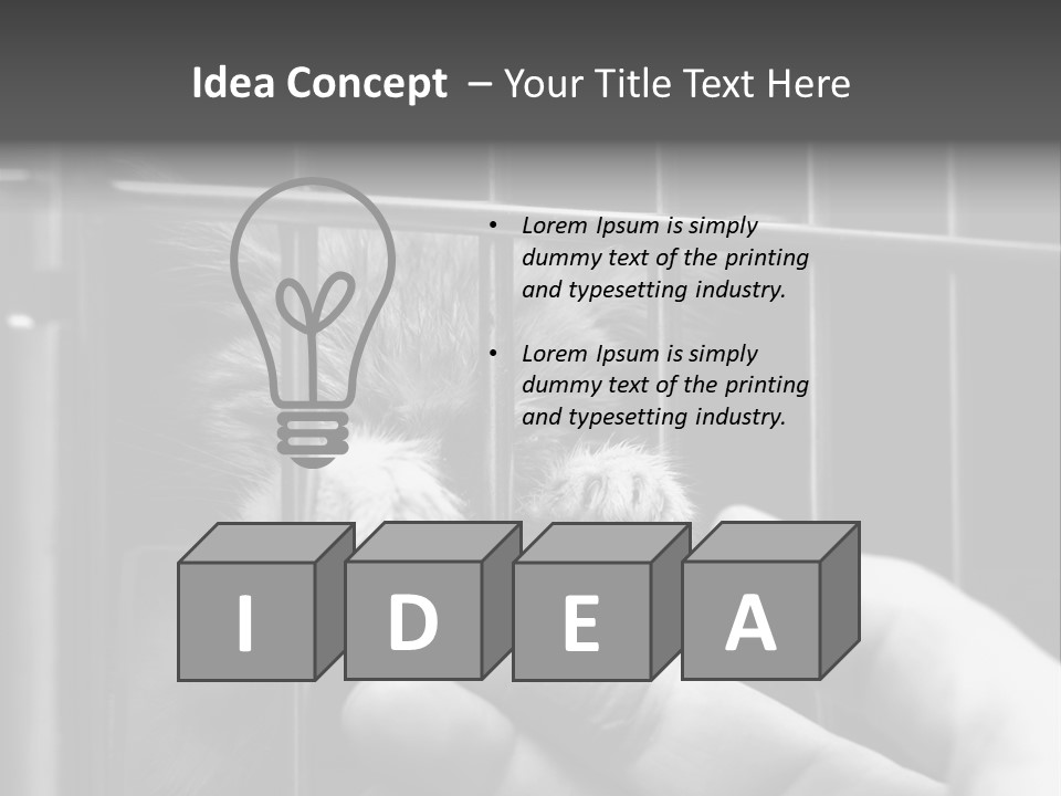 Fingers Alone Pet PowerPoint Template