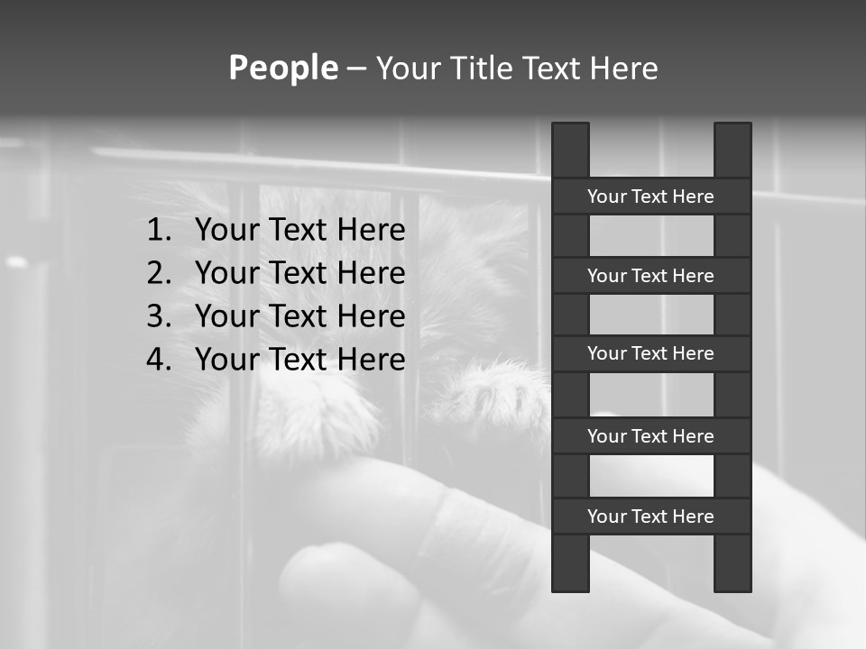 Fingers Alone Pet PowerPoint Template