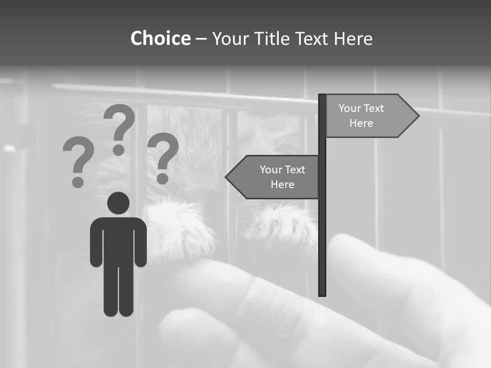 Fingers Alone Pet PowerPoint Template
