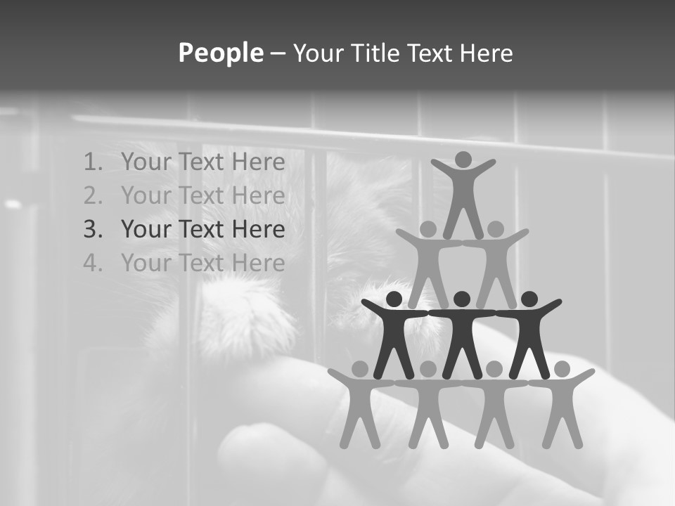 Fingers Alone Pet PowerPoint Template