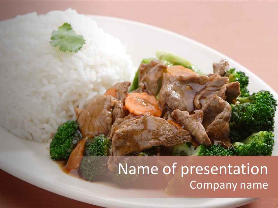 Carrot Asian Wok PowerPoint Template
