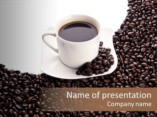 White Seed Caffeine PowerPoint Template