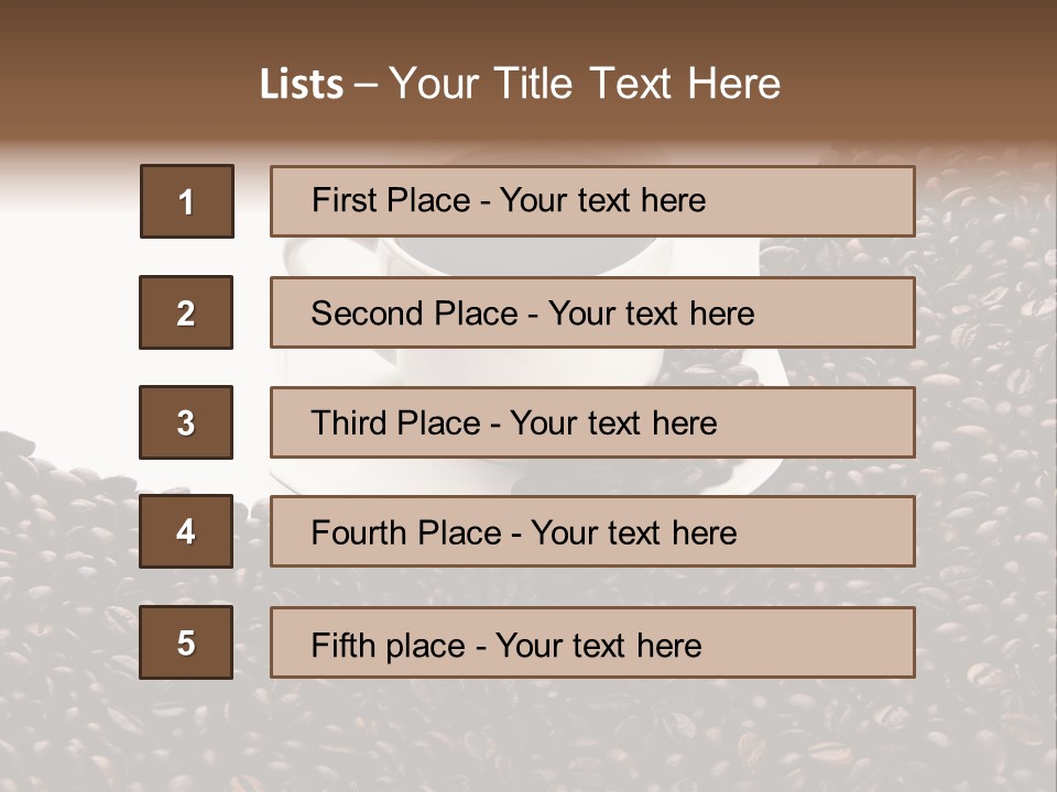 White Seed Caffeine PowerPoint Template