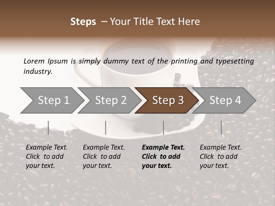 White Seed Caffeine PowerPoint Template