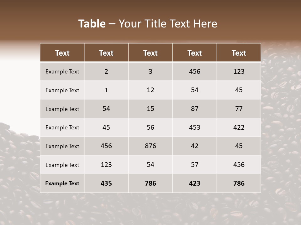 White Seed Caffeine PowerPoint Template